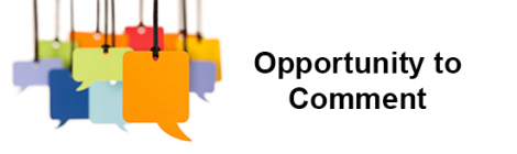 Opportunity To Comment