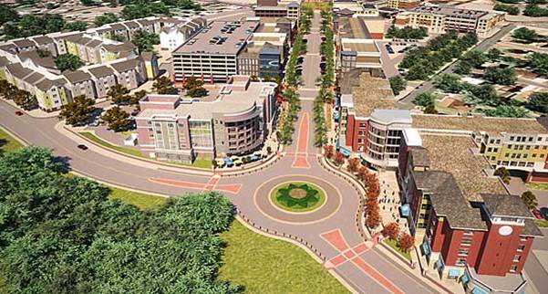 The updated plan for Rowan Boulevard in Glassboro