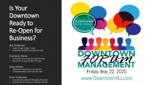 Is Your Downtown Ready to Re-Open for Business?