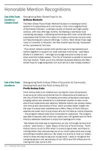 Honorable Mention Recognition