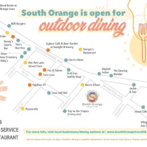 South Orange Outdoor Dining Map
