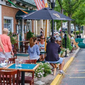 Westwood Borough sidewalk restaurant
